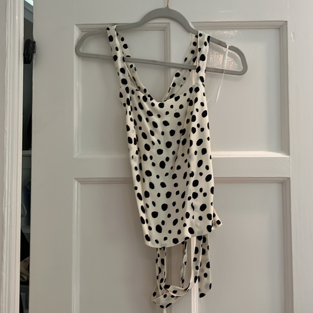 Reformation Cara Polka Dot Crop Top - Picture 4 of 8